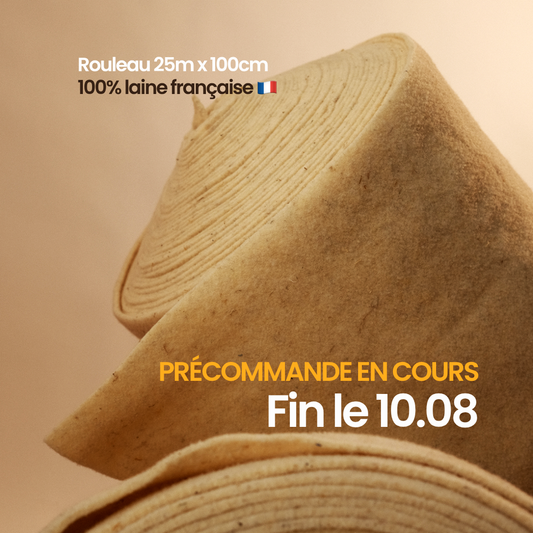 Rouleau paillage 100% laine XL - Fabriqué en France 🇫🇷