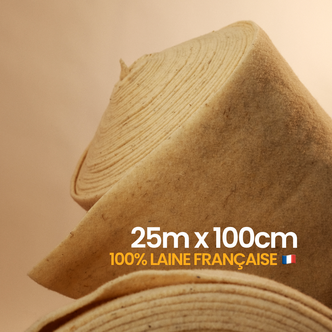 XL 100% Wool Mulch Roll - Made in France 🇫🇷