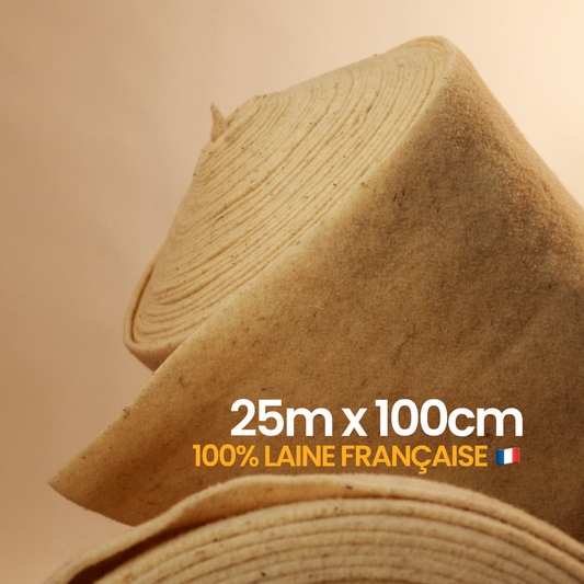 Rouleau paillage 100% laine XL - Fabriqué en France 🇫🇷