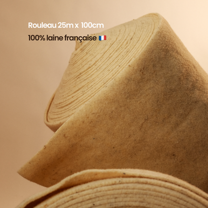 Mulchrolle 100% Wolle XL - Hergestellt in Frankreich 🇫🇷