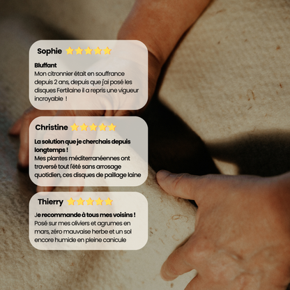 Disques paillage 100% laine - Fabriqué en France 🇫🇷