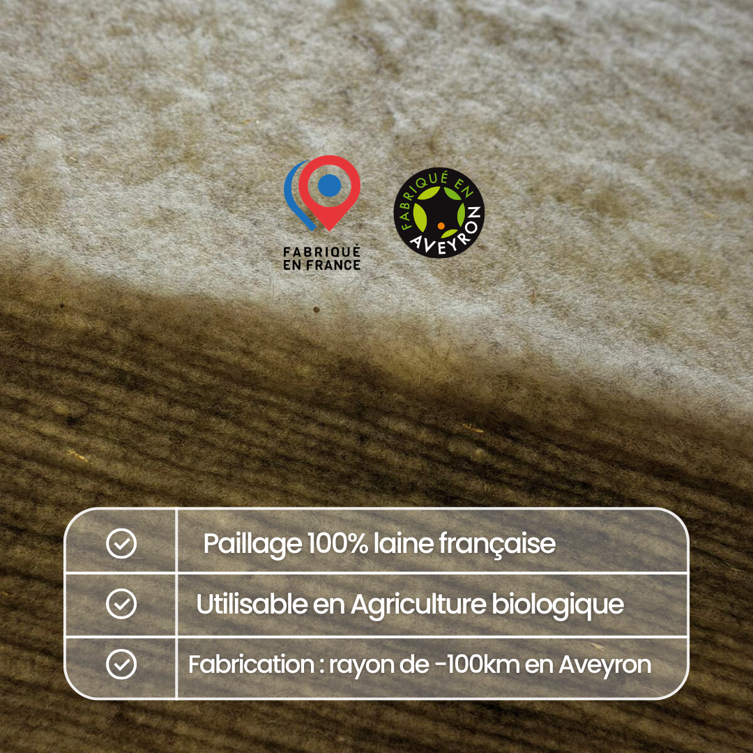 Disques paillage 100% laine - Fabriqué en France 🇫🇷
