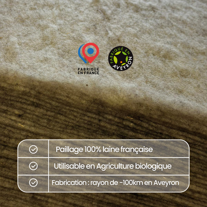 Disques paillage 100% laine - Fabriqué en France 🇫🇷