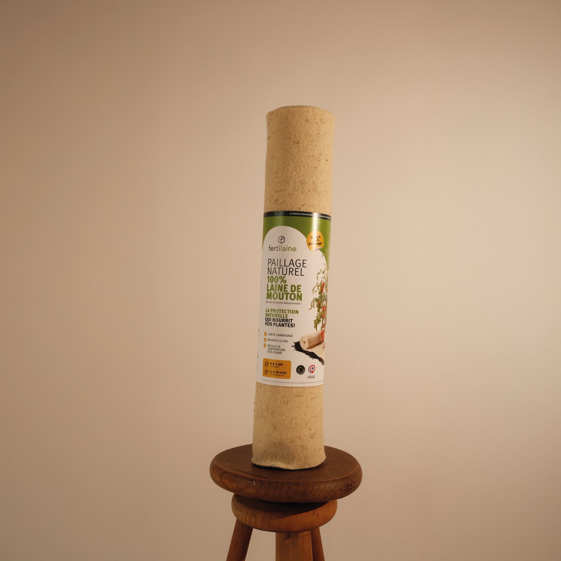 Rouleau paillage 100% laine - Fabriqué en France 🇫🇷