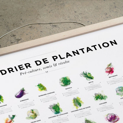Affiche calendrier plantation 30x40cm