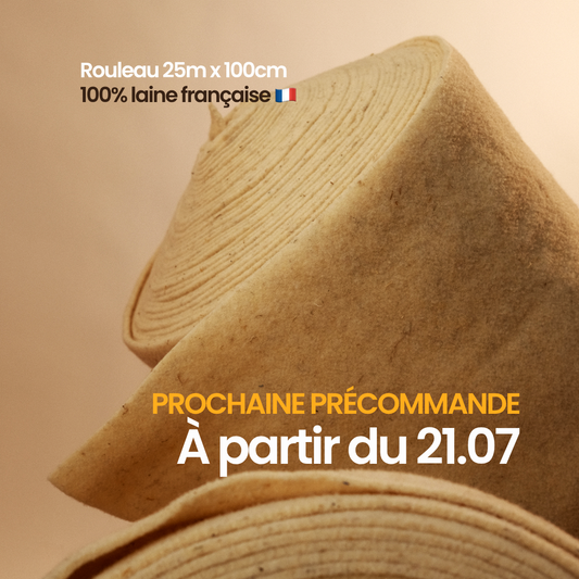 Rouleau paillage 100% laine XL - Fabriqué en France 🇫🇷